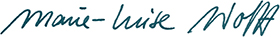 Unterschrift Dr. Marie-Luise Wolff